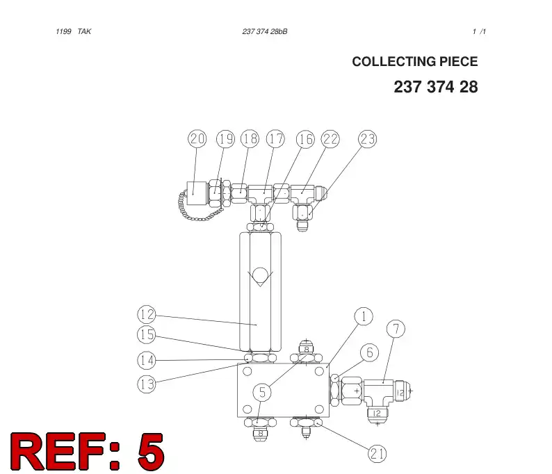 81709599 817 095 99 STRAIGHT THREAD CONNECTOR - Sandvik Technical Drawing