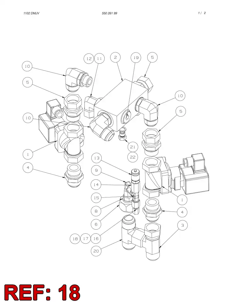 81709619 817 096 19 FITTING CAP - Sandvik Technical Drawing