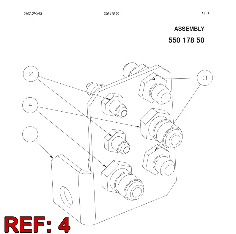 81709909 817 099 09 ADAPTER (HYDRAULIC) - Sandvik Technical Drawing