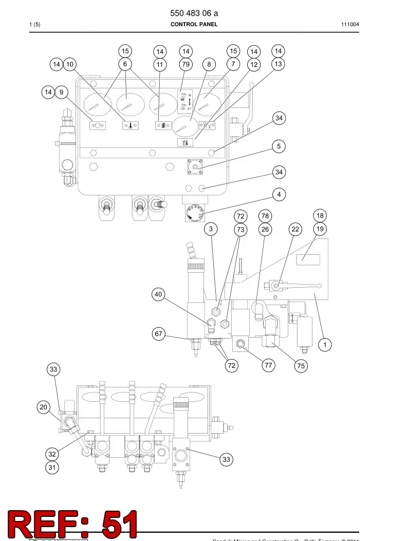 81715739 817 157 39 Straight thread adapter - Sandvik Technical Drawing