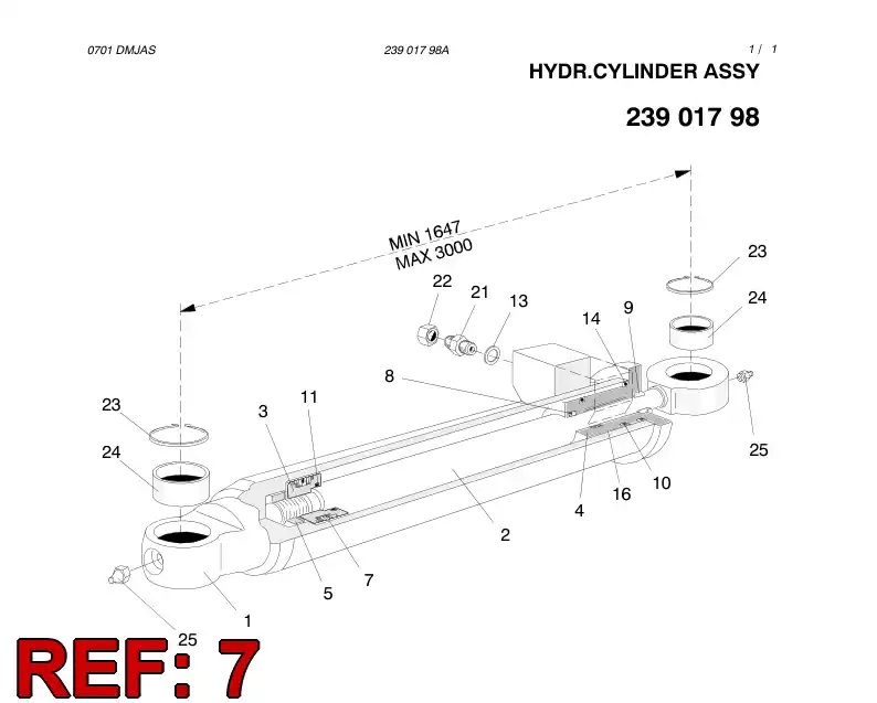 81731759 817 317 59 PISTON RING - Sandvik Technical Drawing