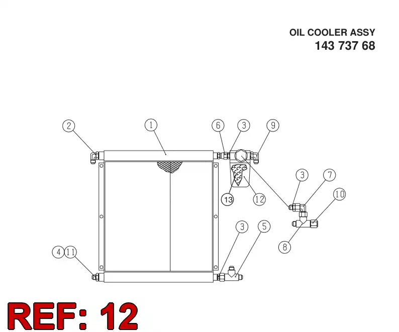 81738699 817 386 99 Housing, Oil Filter - Sandvik Technical Drawing