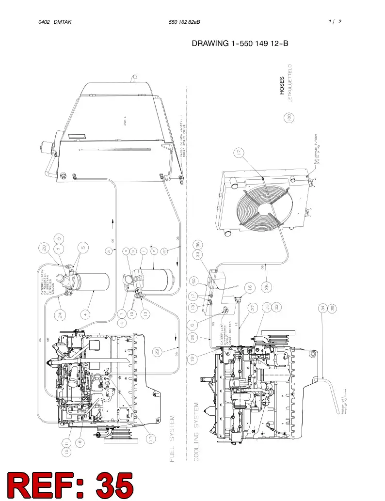 81739729 817 397 29 Hose, Air - Sandvik Technical Drawing