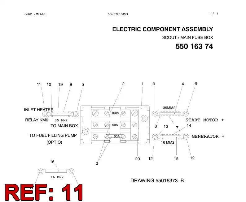 81740109 817 401 09 CABLE SHOE - Sandvik Technical Drawing