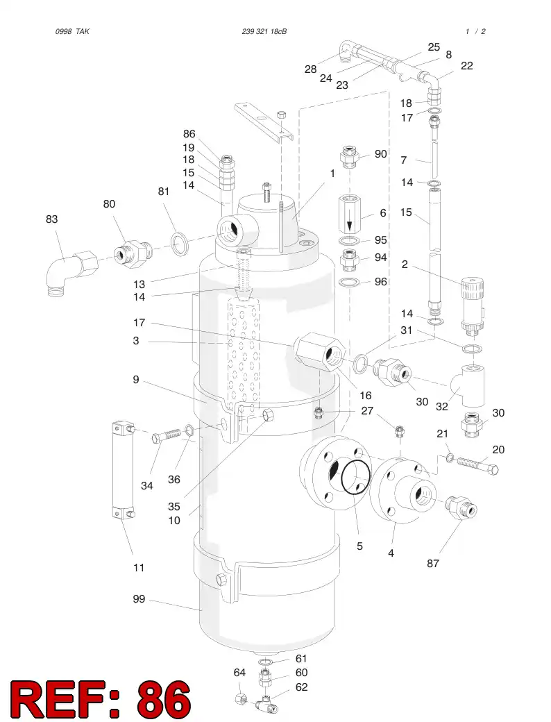81742819 817 428 19 Connector, Female - Sandvik Technical Drawing