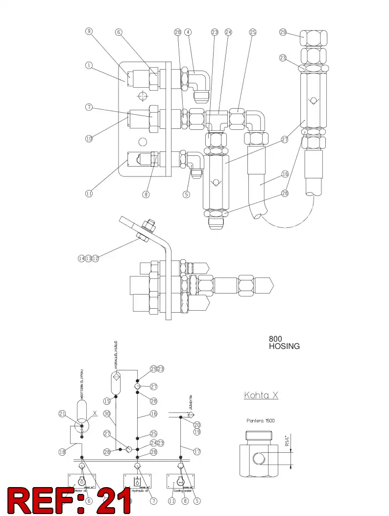 81746449 817 464 49 STRAIGHT THREAD ELBOW - Sandvik Technical Drawing