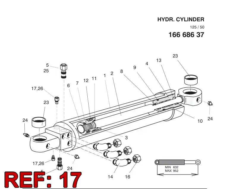 81756629 817 566 29 CARTRIDGE ASSY - Sandvik Technical Drawing