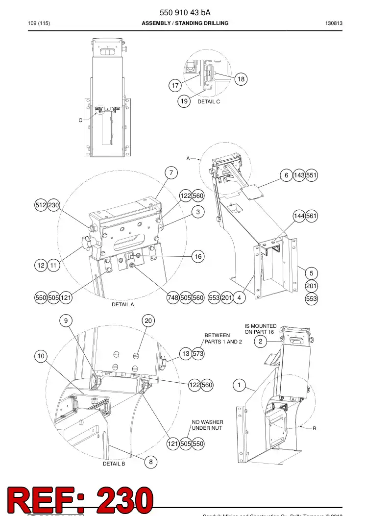 81766409 817 664 09 Hexagon head bolt - Sandvik Technical Drawing