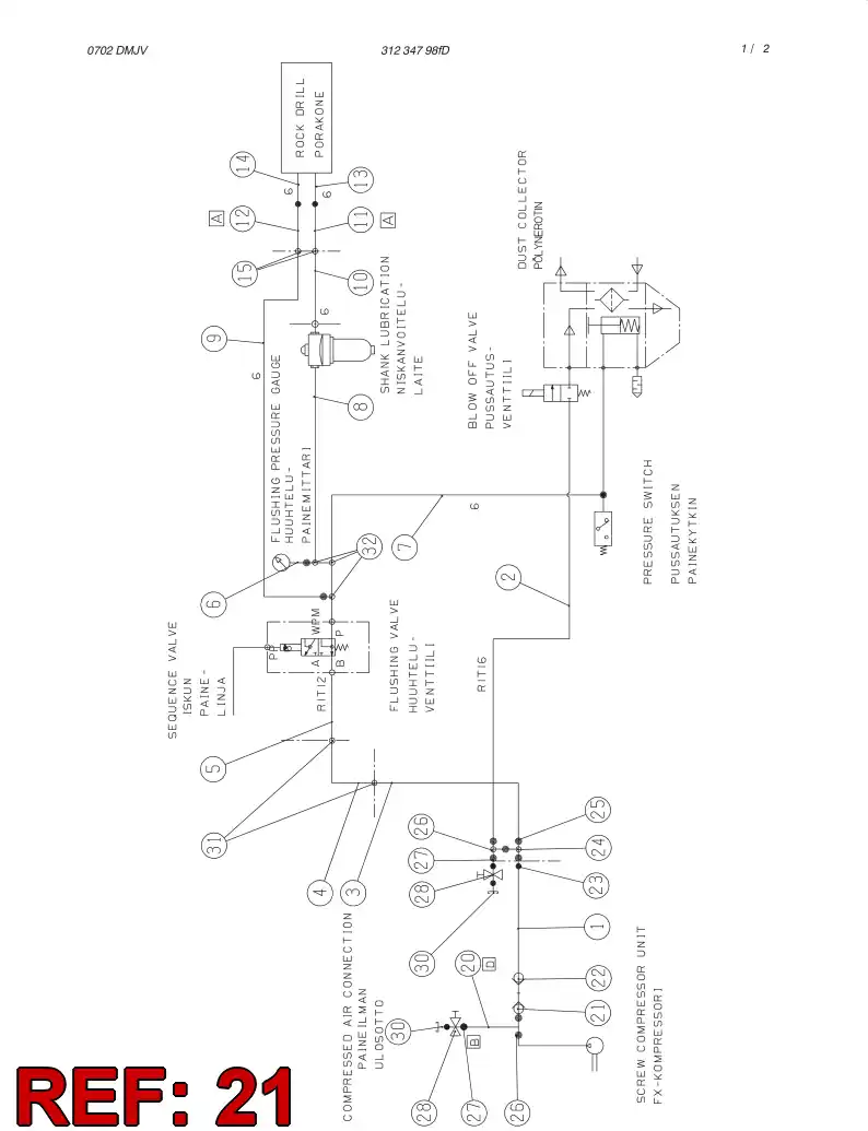 81773529 817 735 29 QUICK DISCONNECT FITTING - Sandvik Technical Drawing