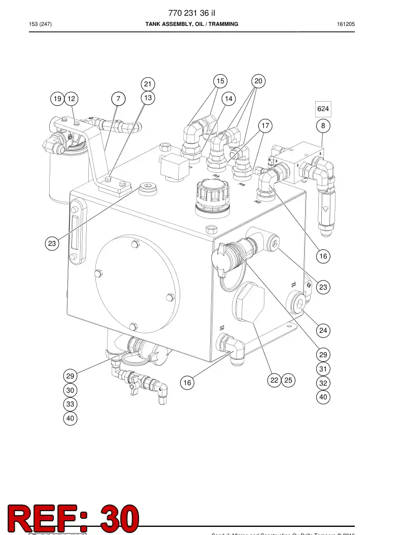 81773529a 817 735 29a Fitting, Quick Connect - Sandvik Technical Drawing