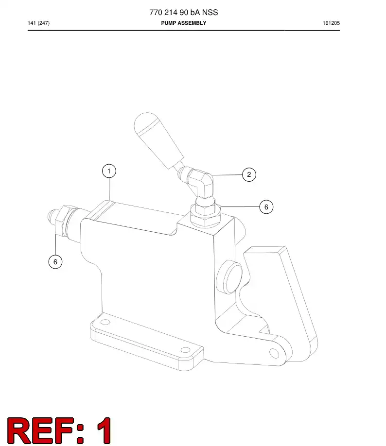 81774409a 817 744 09a Hydraulic Pump, Hand - Sandvik Technical Drawing