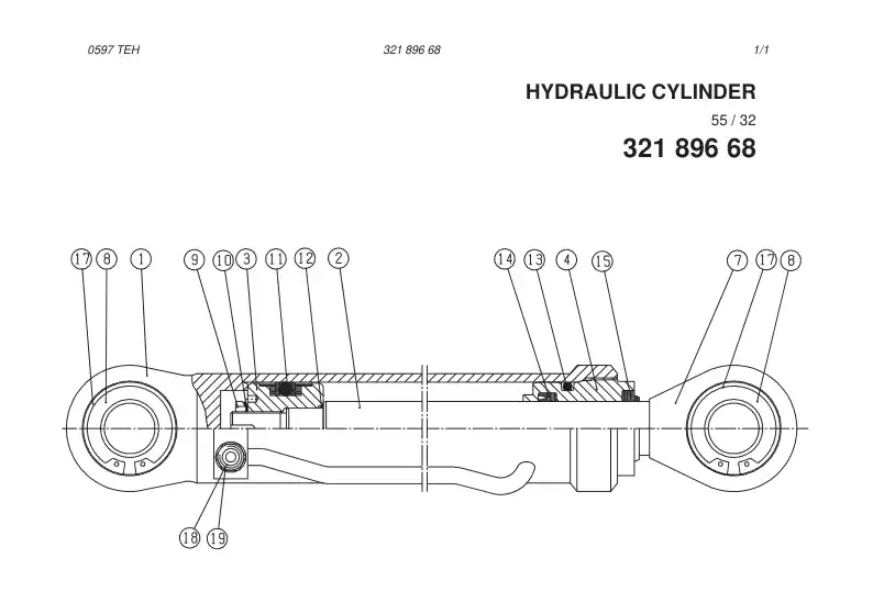 81775269 817 752 69 SEAL KIT FOR CYLINDER - Sandvik Technical Drawing