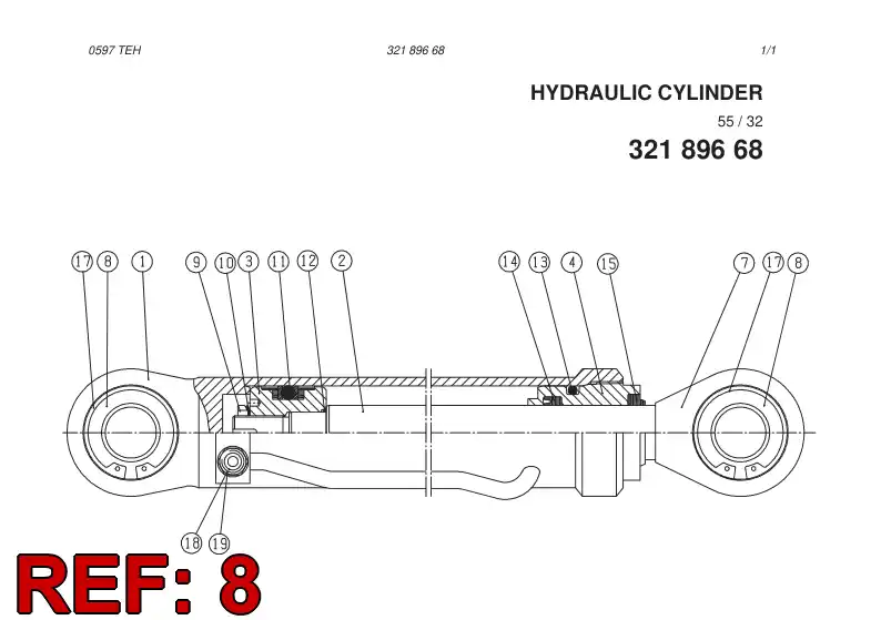 81775419 817 754 19 Bearing, Plain - Sandvik Technical Drawing