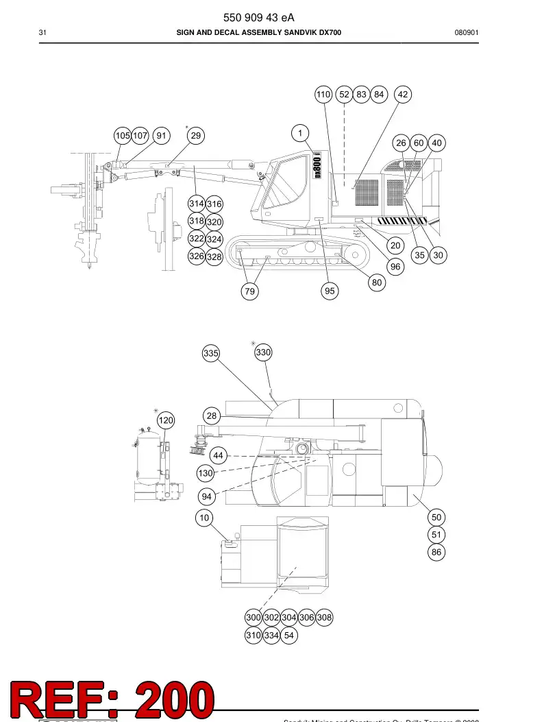 81775709 817 757 09 Screw - Sandvik Technical Drawing