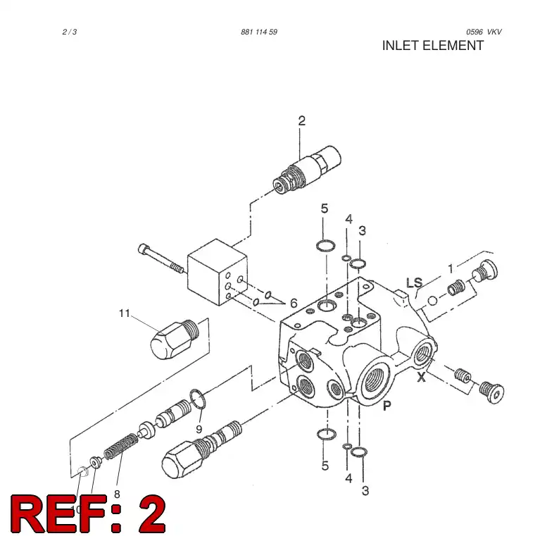 81780659 817 806 59 PRESSURE RELIEF VALVE GARTRIGGE - Sandvik Technical Drawing