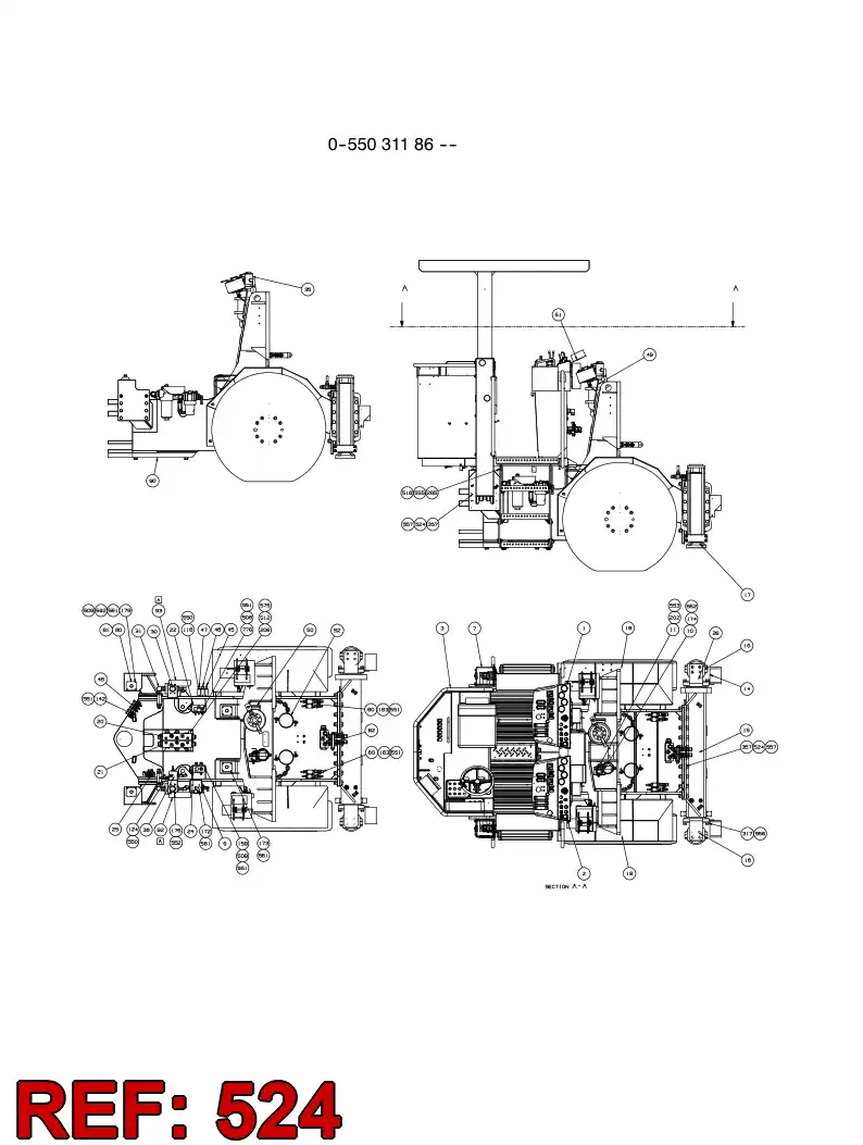 81780809 817 808 09 Nut, Lock - Sandvik Technical Drawing