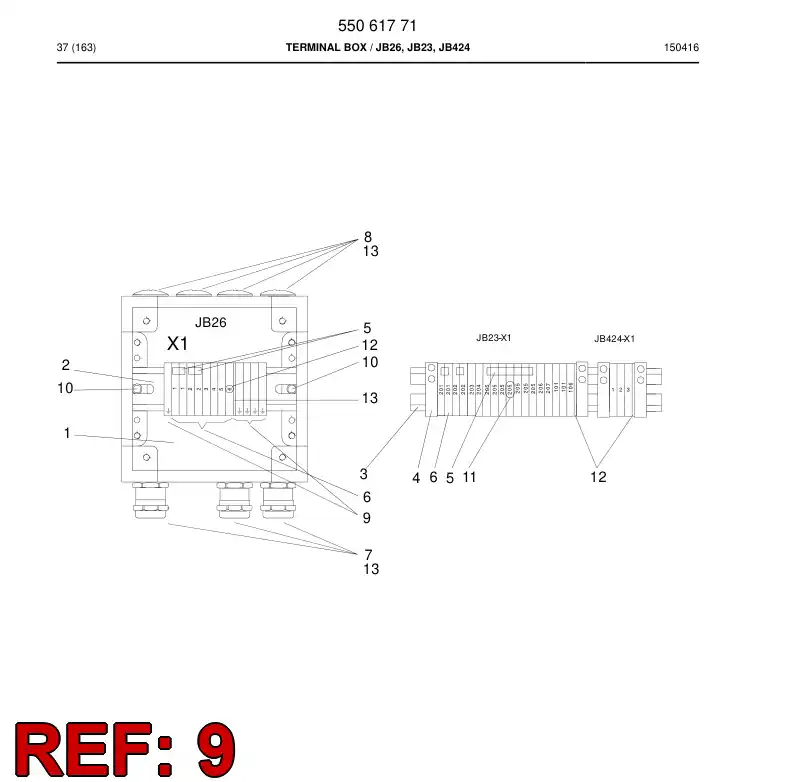 81786209a 817 862 09a TERMINAL, A TIERRA - Sandvik Technical Drawing