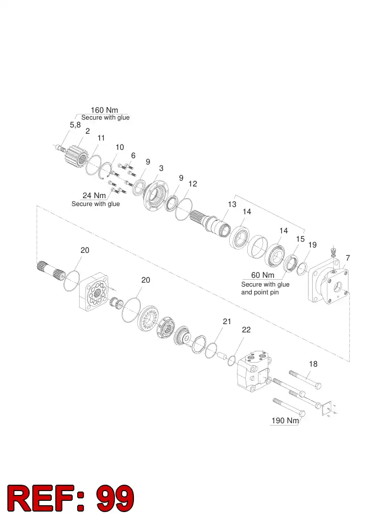 81791979 817 919 79 SEAL KIT FOR MOTOR - Sandvik Technical Drawing