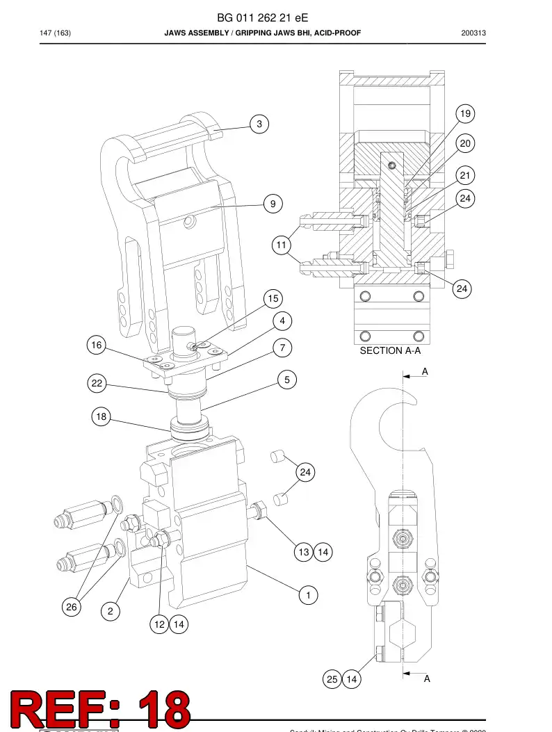 81794339a 817 943 39a Ring, PISTON - Sandvik Technical Drawing