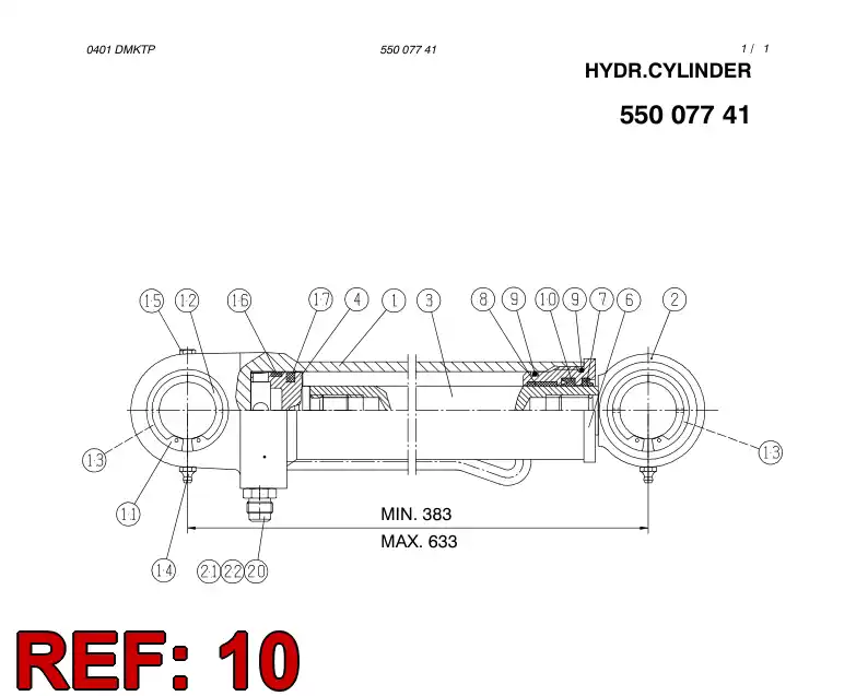 81794599 817 945 99 U-SEAL - Sandvik Technical Drawing