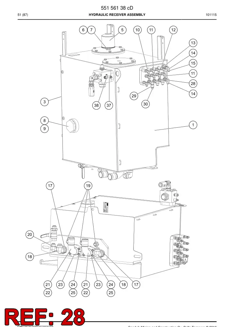 81799129a 817 991 29a STRAIGHT THREAD ADAPTER - Sandvik Technical Drawing