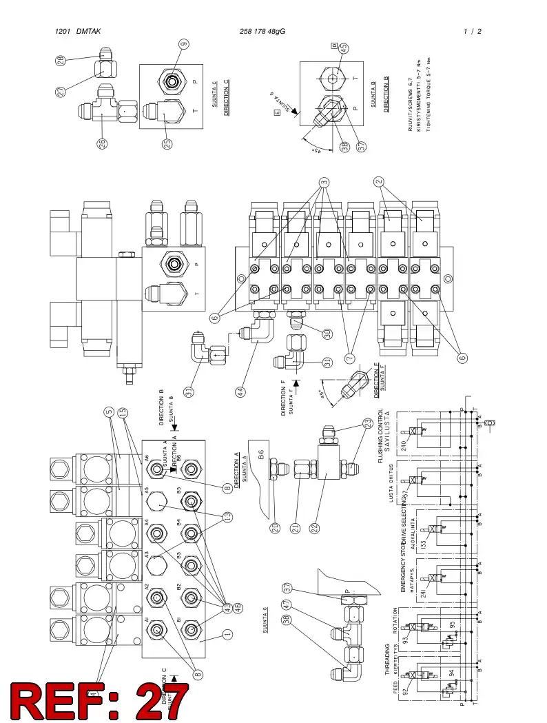 81800109 818 001 09 UNION NUT - Sandvik Technical Drawing