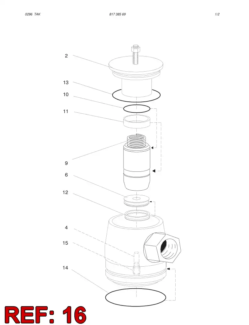 81805849 818 058 49 REPAIR AND SEAL KIT - Sandvik Technical Drawing