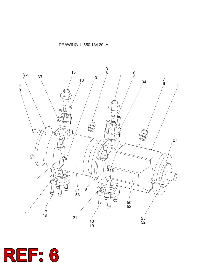 81811279 818 112 79 ADAPTER (HYDRAULIC) - Sandvik Technical Drawing