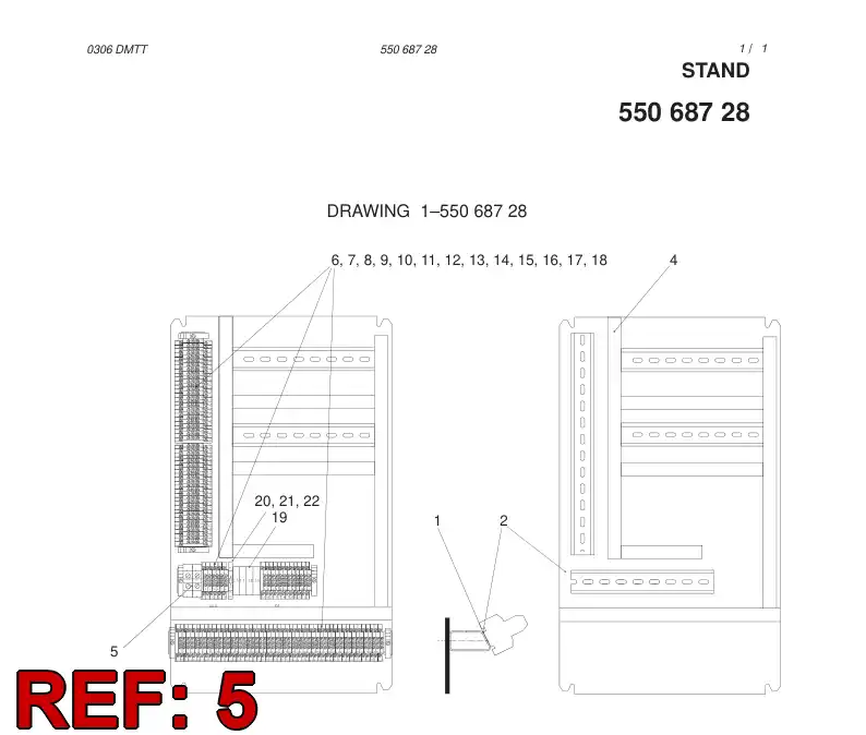 81813449 818 134 49 Terminal strip - Sandvik Technical Drawing