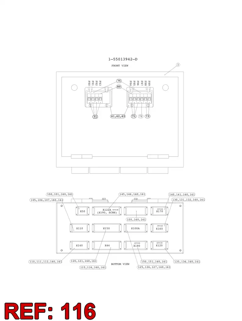 81828829 818 288 29 CONECTOR, MLTIPLOS POLOS, MALE - Sandvik Technical Drawing
