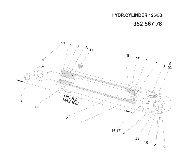 81859389 818 593 89 SEAL KIT - Sandvik Technical Drawing