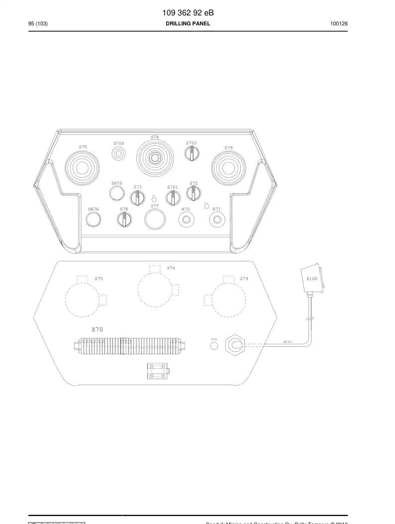 81863639a 818 636 39a Push button - Sandvik Technical Drawing