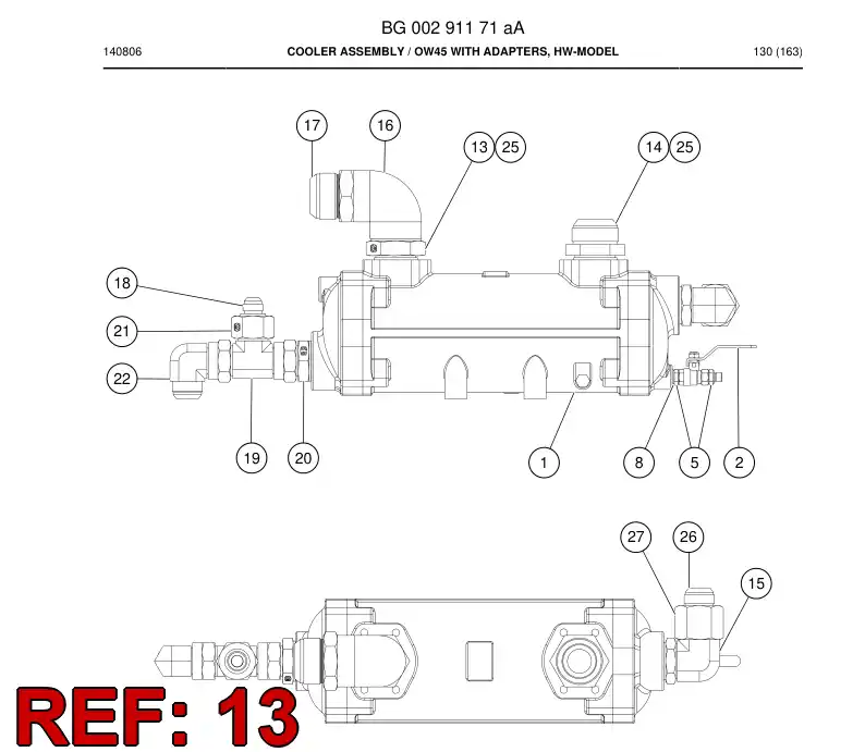 81868689 818 686 89 Adapter (hydraulic) - Sandvik Technical Drawing