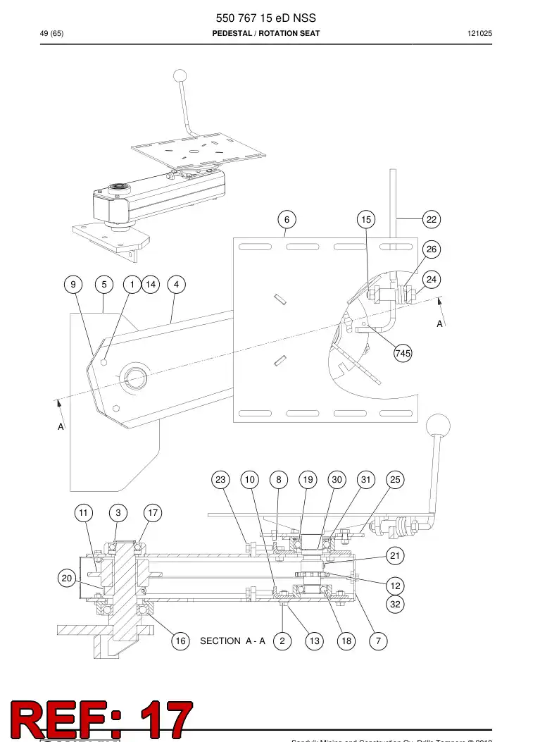 81895919 818 959 19 Deep groove ball bearing - Sandvik Technical Drawing