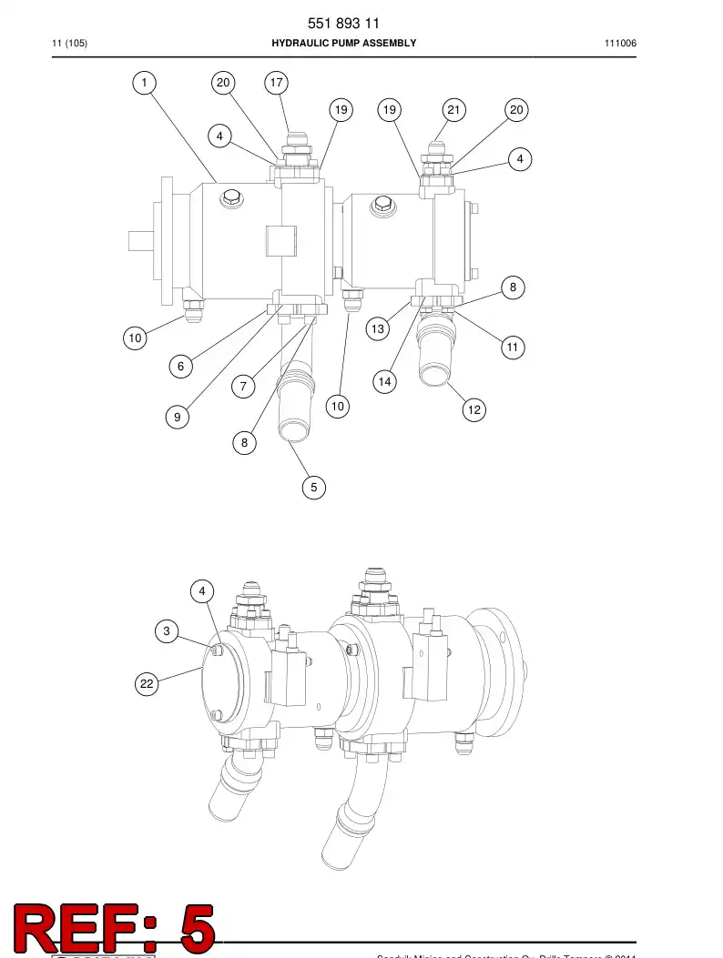 81901129a 819 011 29a Fitting, Flange - Sandvik Technical Drawing