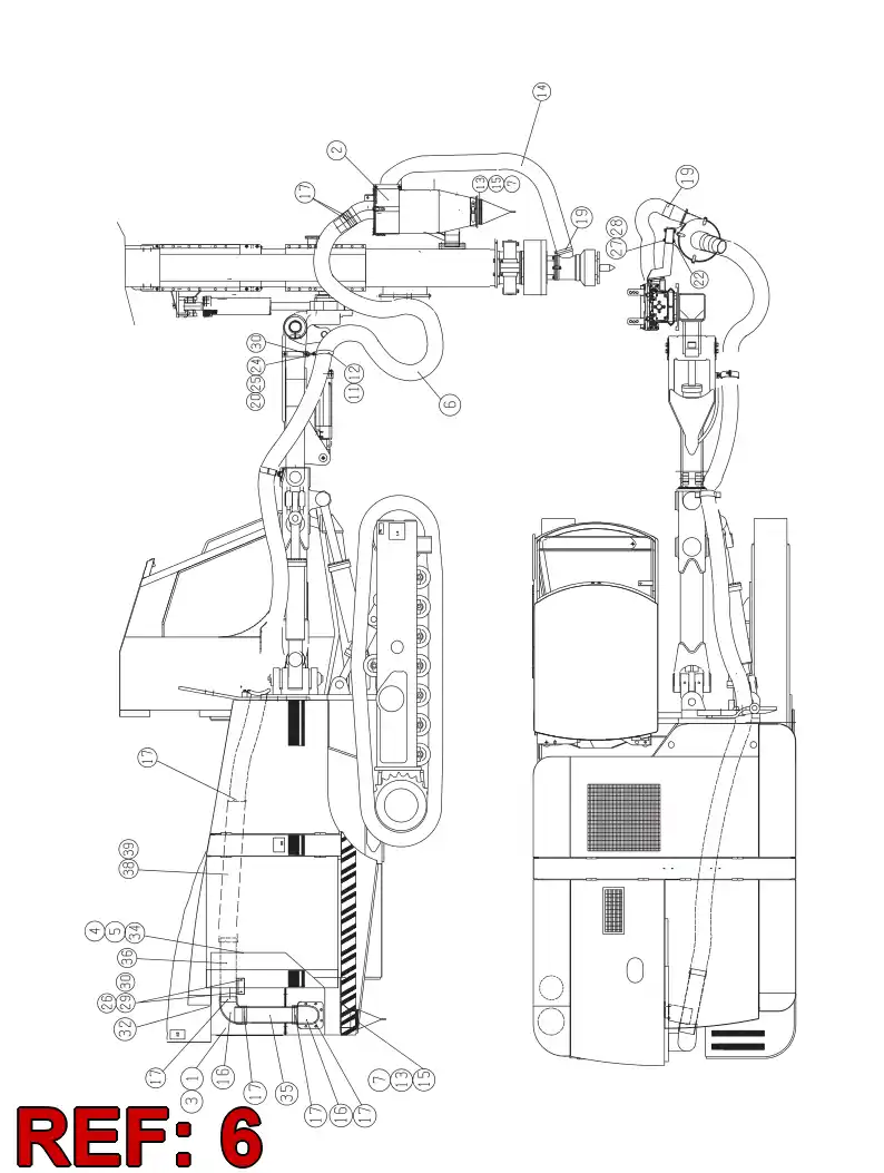 81917809 819 178 09 Hose - Sandvik Technical Drawing