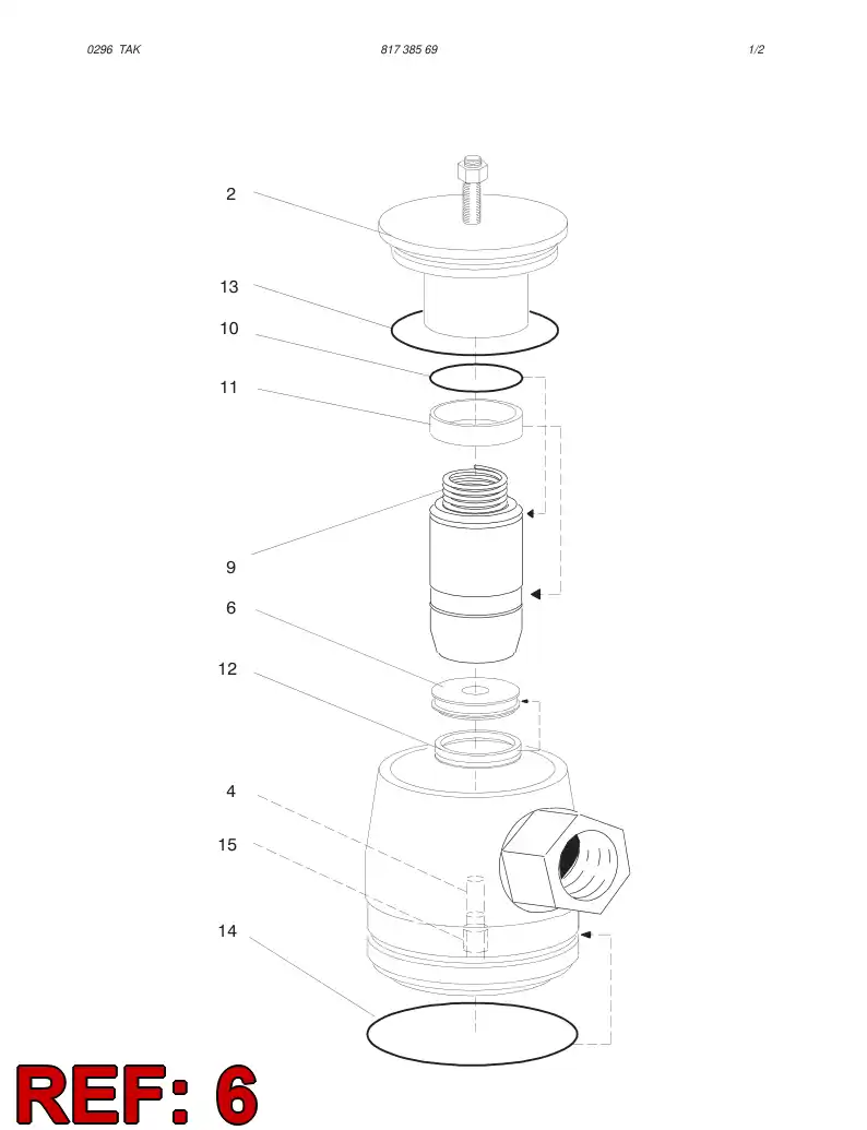 81919389 819 193 89 VALVE DISC - Sandvik Technical Drawing