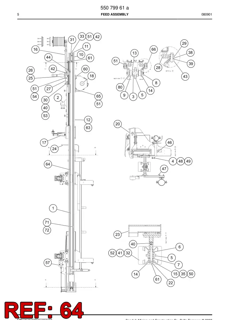 81935309 819 353 09 Chain - Sandvik Technical Drawing