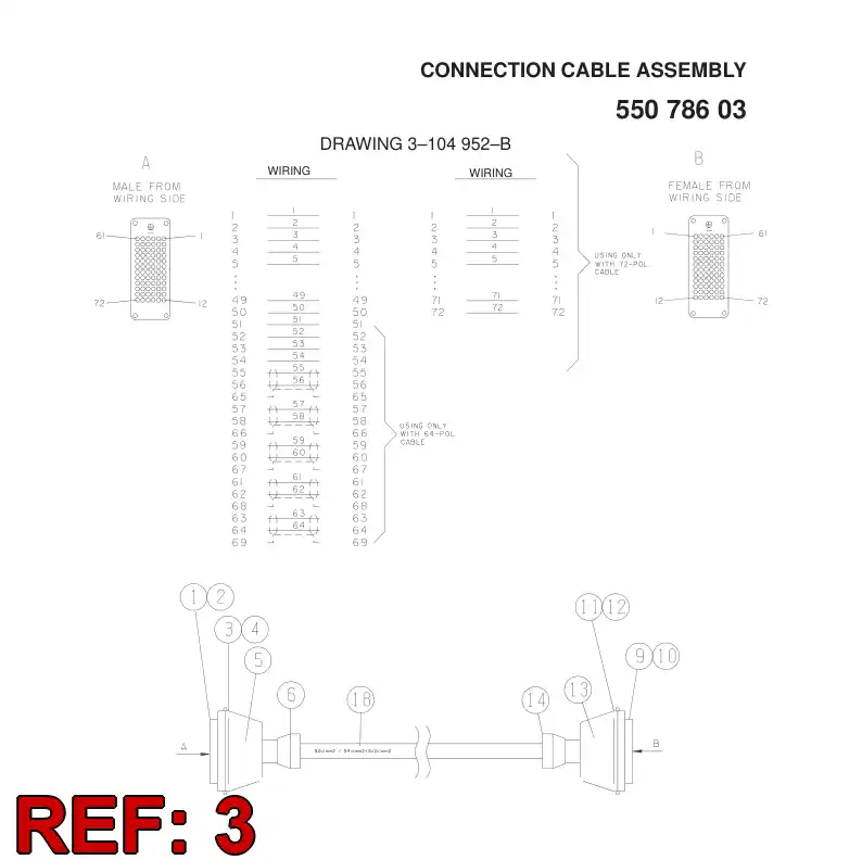 81947349 819 473 49 Case, Multipolar Connector - Sandvik Technical Drawing