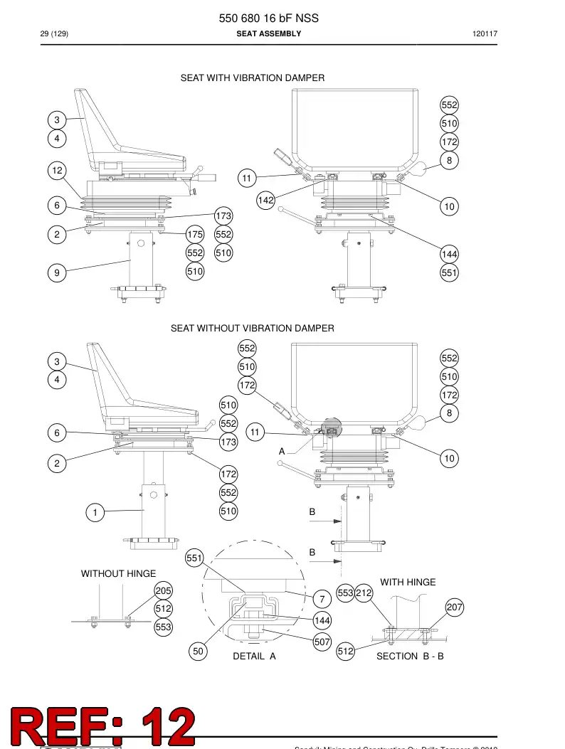 81948639 819 486 39 VIBRATION DAMPER - Sandvik Technical Drawing