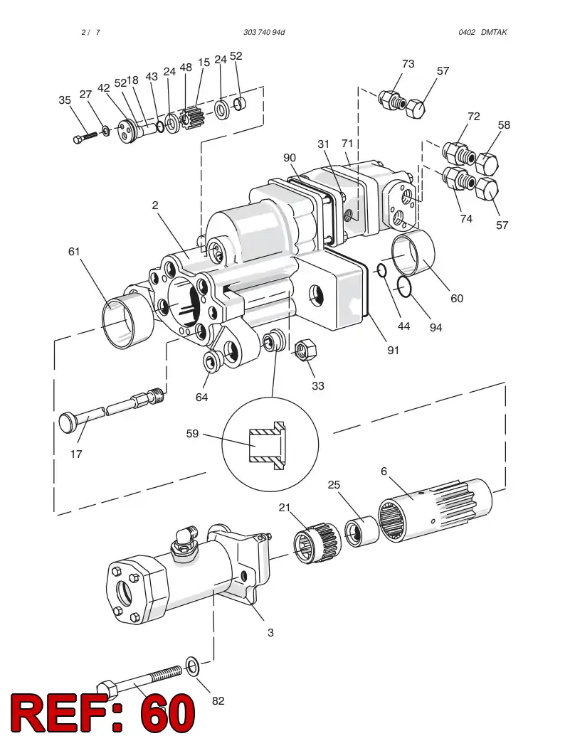 81952999 819 529 99 BUSHING - Sandvik Technical Drawing