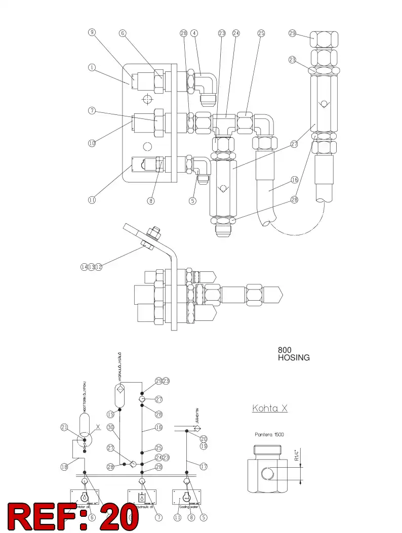 81955919 819 559 19 Connector, Female - Sandvik Technical Drawing