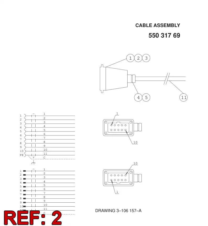 81962229 819 622 29 CONECTOR, MLTIPLOS POLOS, MALE - Sandvik Technical Drawing