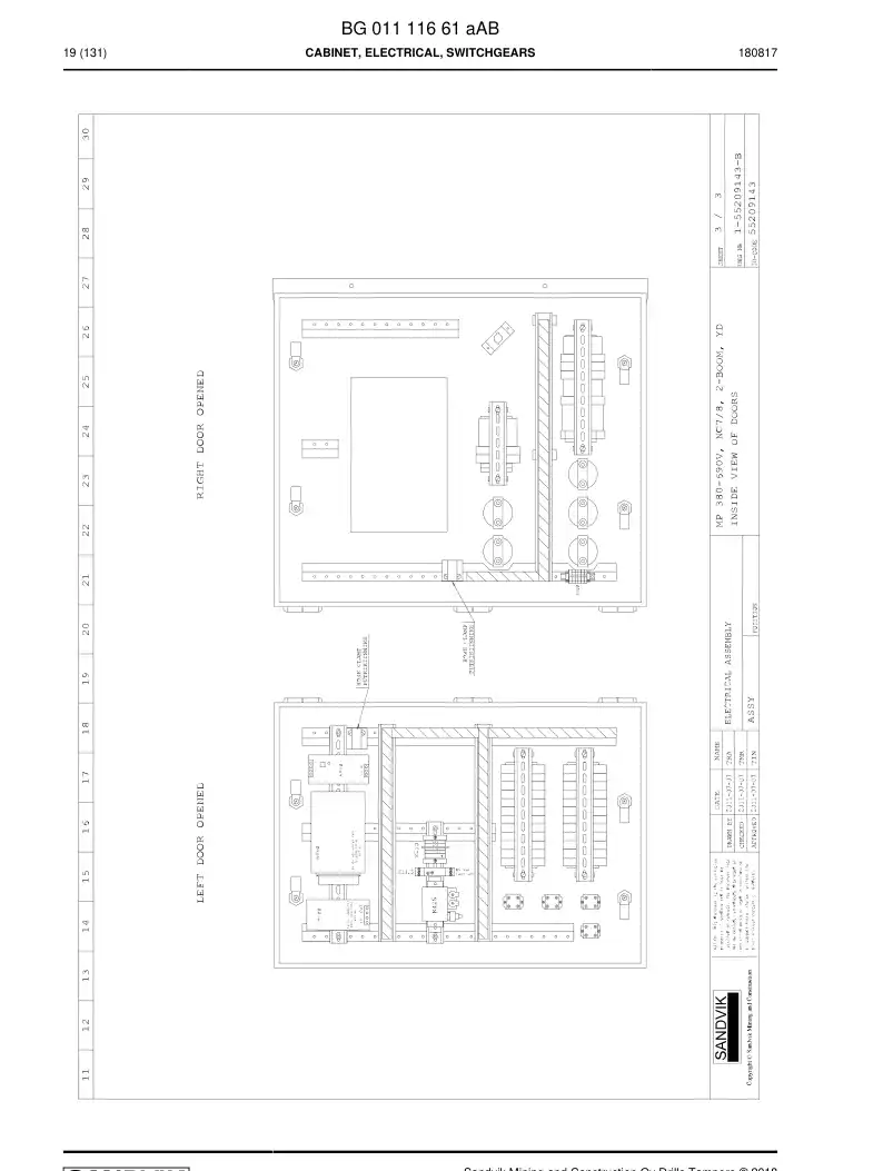 81986509 819 865 09 Circuit Breaker, Protective, Motor - Sandvik Technical Drawing