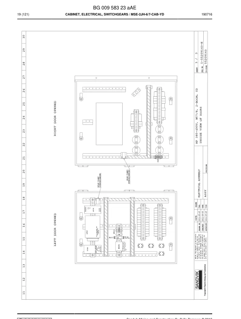 81987229 819 872 29 Circuit Breaker, Protective, Motor - Sandvik Technical Drawing
