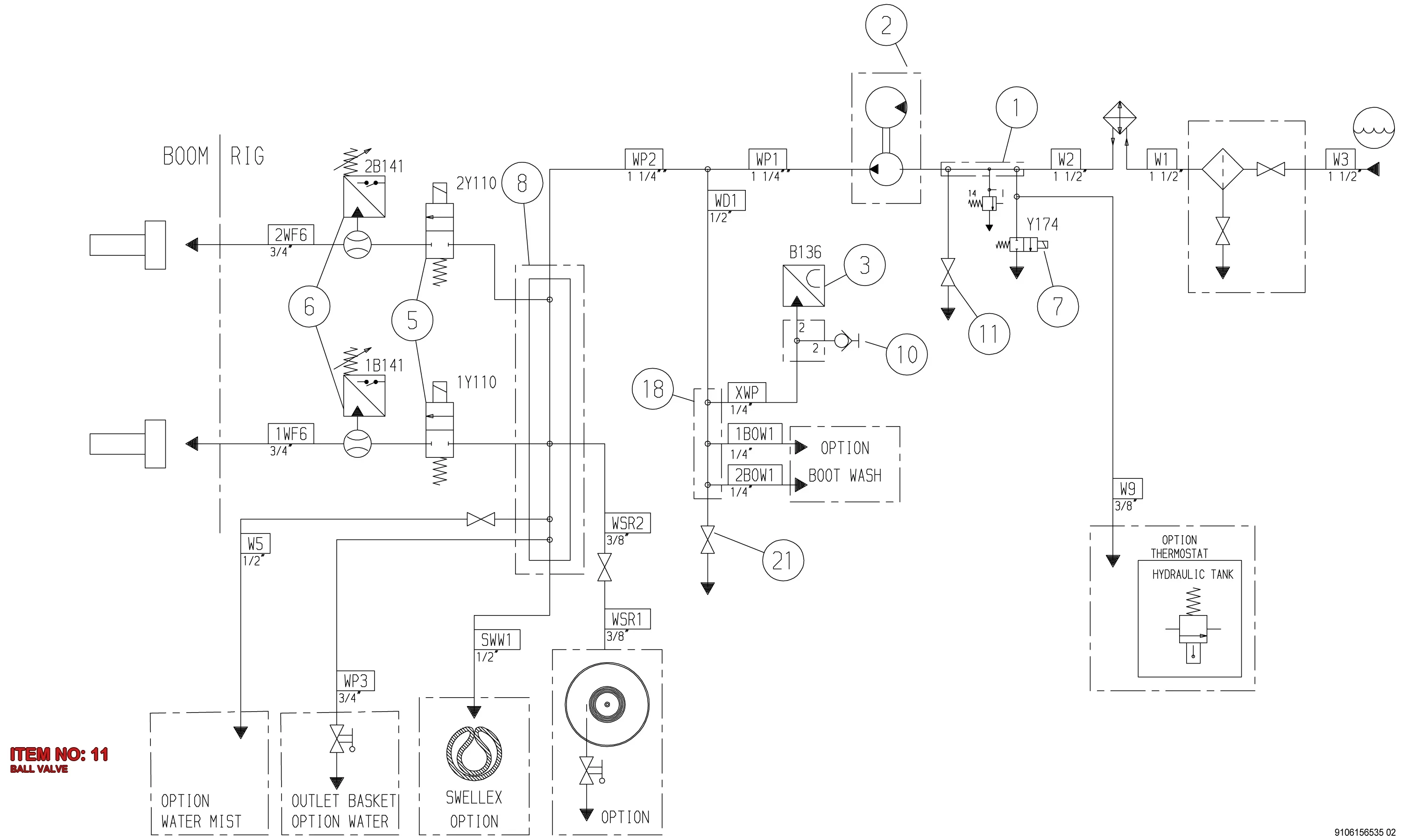 8202 0311 03 BALL VALVE - Technical Drawing