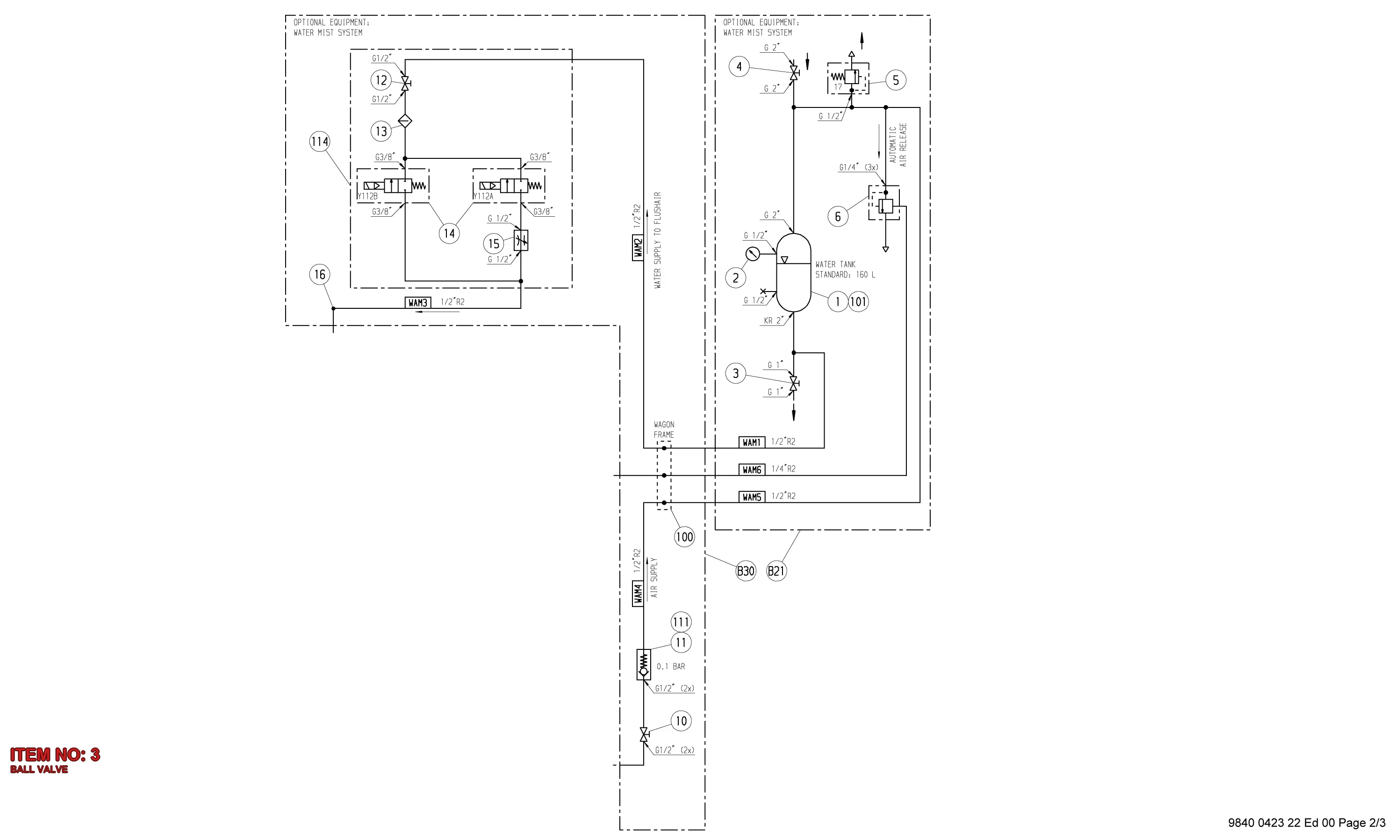 8202 0311 45 BALL VALVE - Technical Drawing