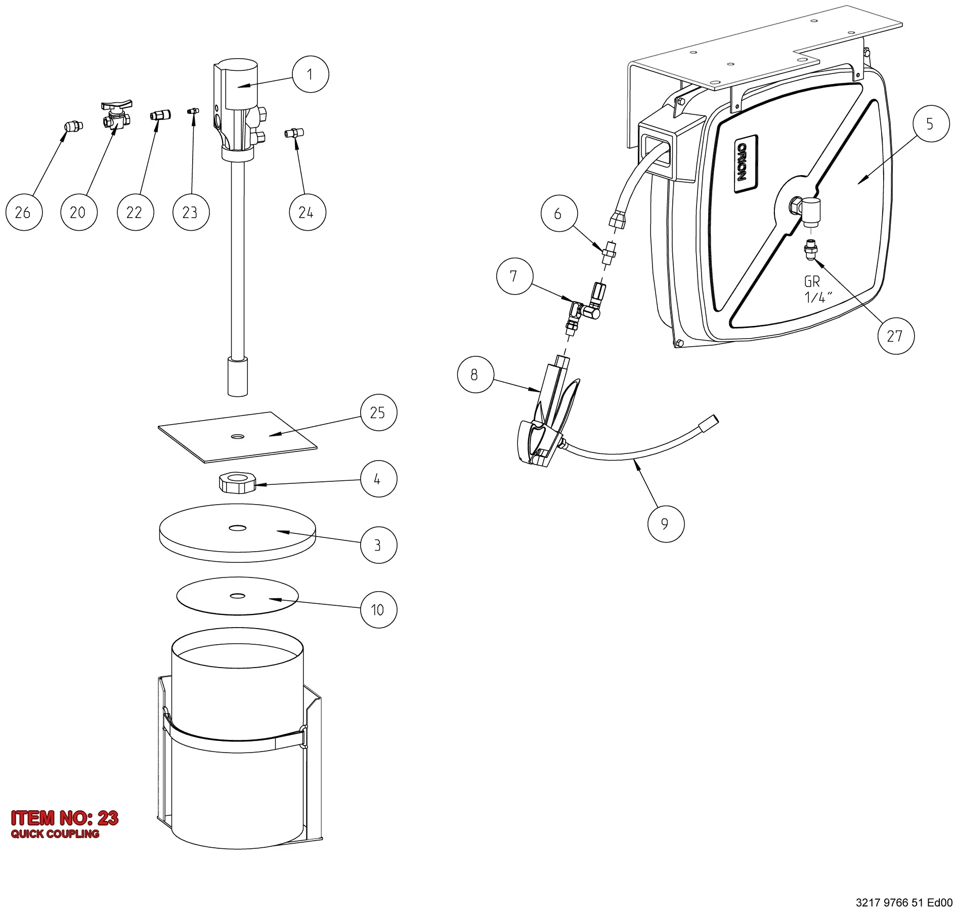8202 1205 59 QUICK COUPLING - Technical Drawing