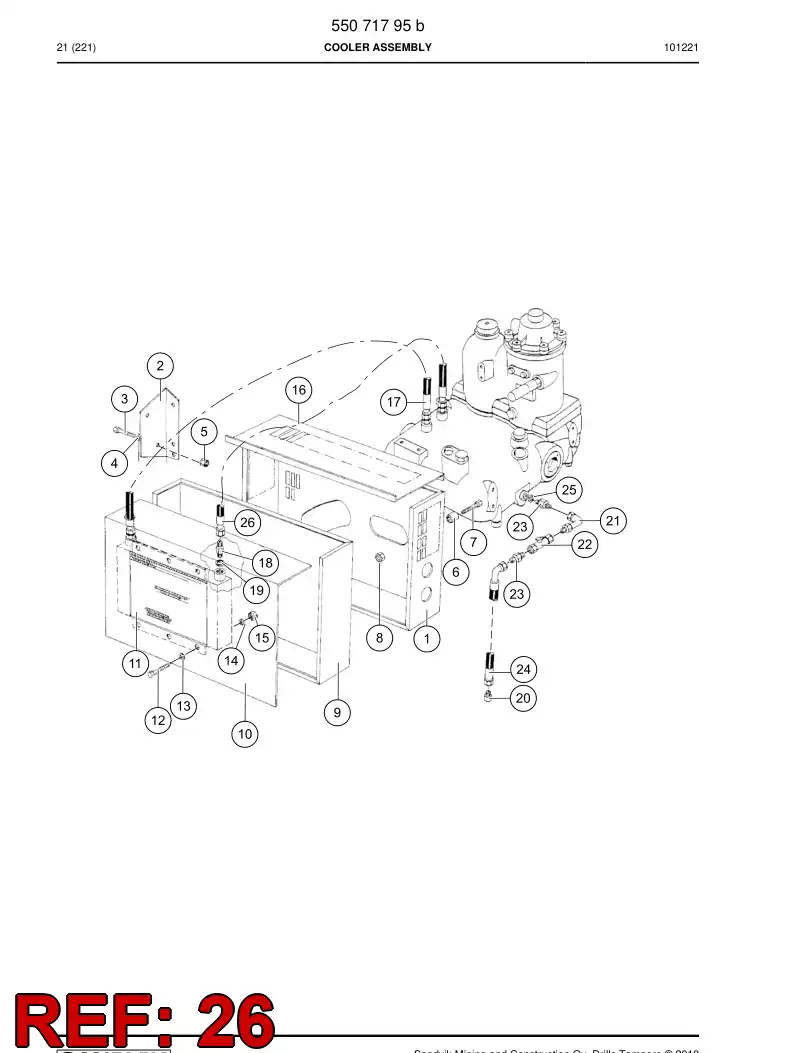 82190249 821 902 49 HYDR.HOSE ASSEMBLY - Sandvik Technical Drawing