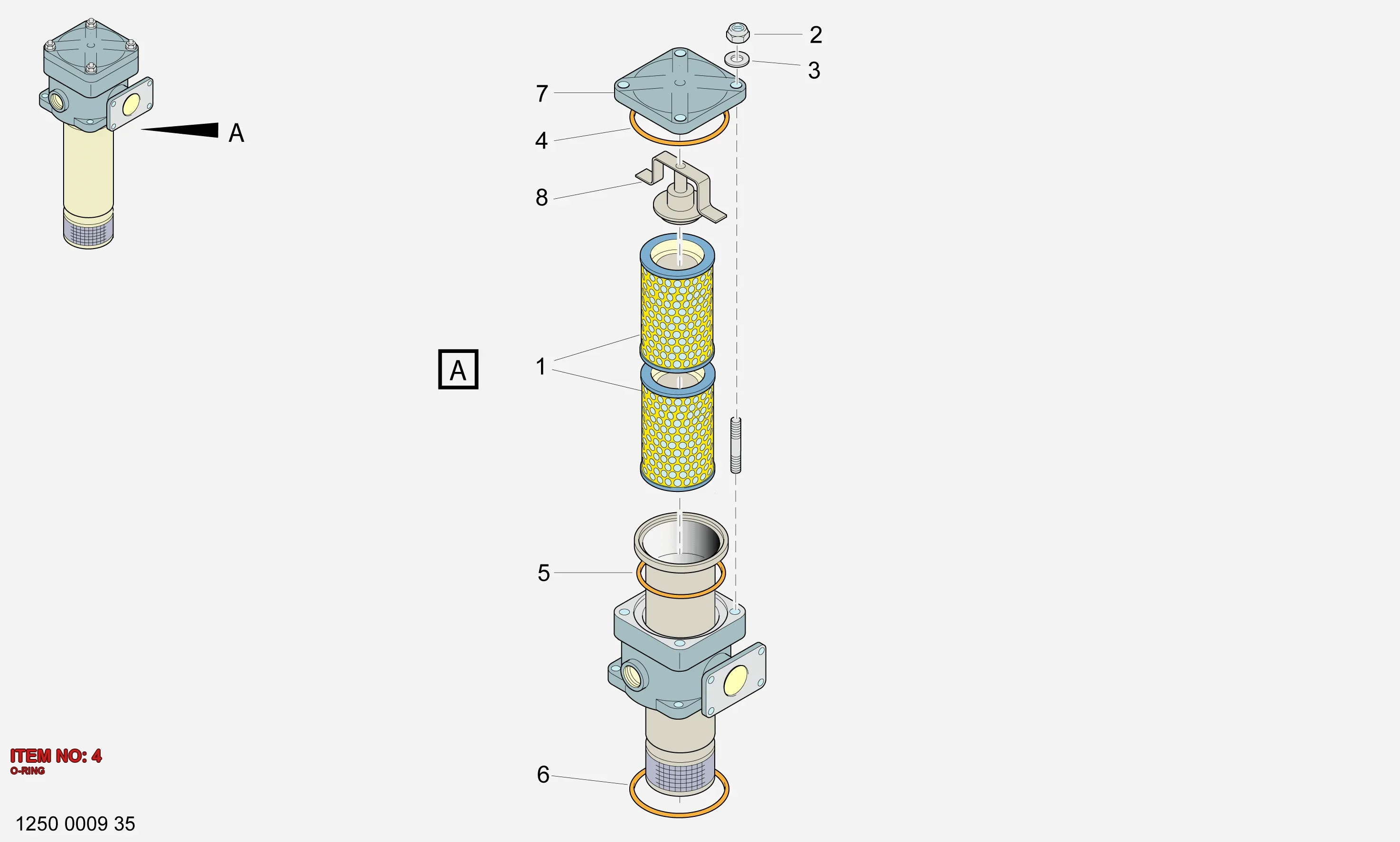 8231 0853 45 O-RING - Technical Drawing